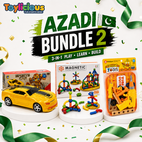 Azadi Bundle 2 – 3-in-1 Kids Learning & Fun Toy Bundle – main product image | Toylicious Pakistan