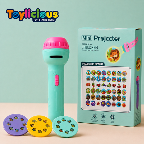 Toylicious Mini Projector Toy for Kids – 24 Images & 3 Discs – main product image | Toylicious Pakistan