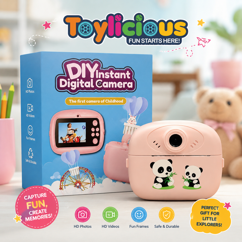 Kids DIY Instant Digital Camera HD Photo and Video Camera for Kids