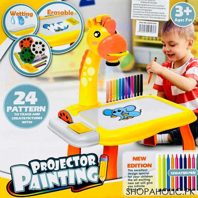 Kids LED Projector Drawing Table Toy-art Board Painting Set
