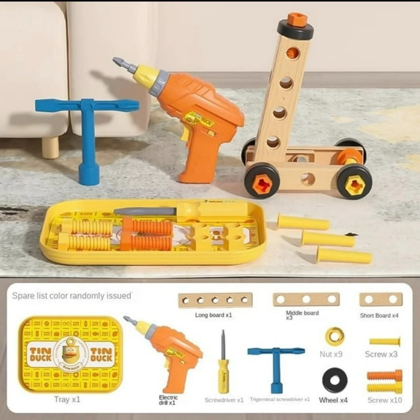 Electric Toy Drill Set for Kids – Battery Operated Pretend Play Tool Kit
