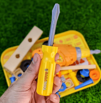 Electric Toy Drill Set for Kids – Battery Operated Pretend Play Tool Kit