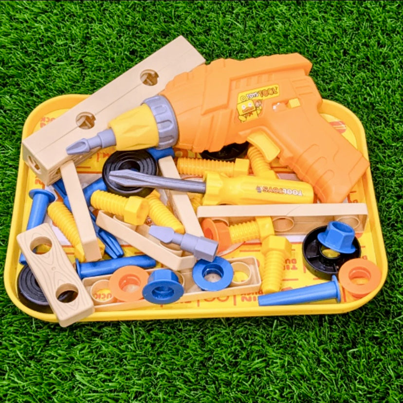 Electric Toy Drill Set for Kids – Battery Operated Pretend Play Tool Kit