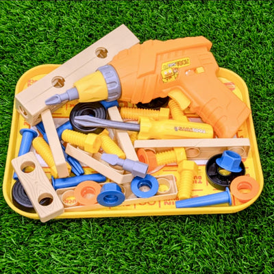Electric Toy Drill Set for Kids – Battery Operated Pretend Play Tool Kit