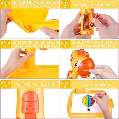 Kids LED Projector Drawing Table Toy-art Board Painting Set