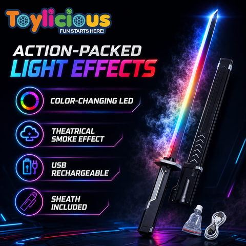 Rechargeable Spark Blade Toy Sword with Smoke & LED Lights – main product image | Toylicious Pakistan