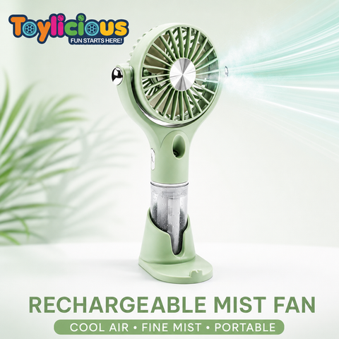 Rechargeable Handheld Mist Fan – 2-in-1 Portable Cooling – main product image | Toylicious Pakistan