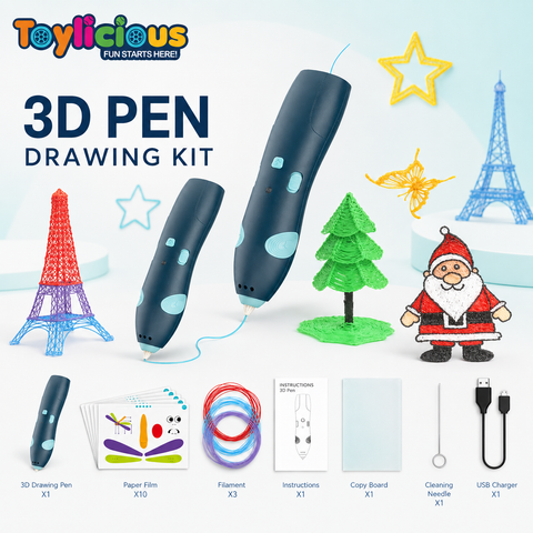 3D Pen Drawing Kit for Kids – USB Rechargeable Creative Art Pen – main product image | Toylicious Pakistan