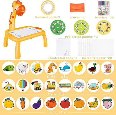 Kids LED Projector Drawing Table Toy-art Board Painting Set