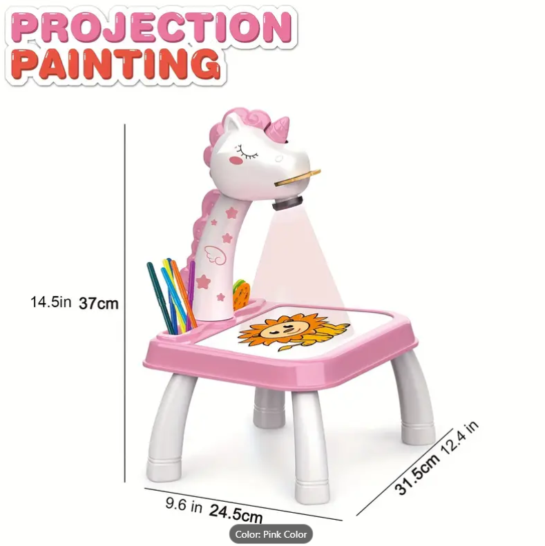 Kids LED Projector Drawing Table Toy-art Board Painting Set