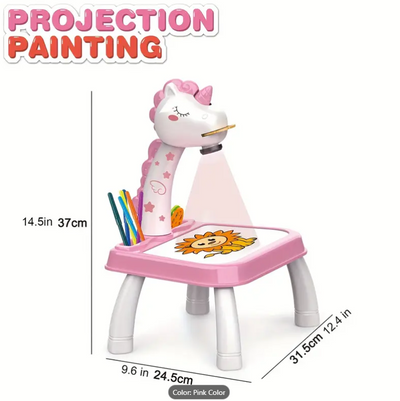 Kids LED Projector Drawing Table Toy-art Board Painting Set