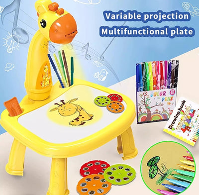 Kids LED Projector Drawing Table Toy-art Board Painting Set